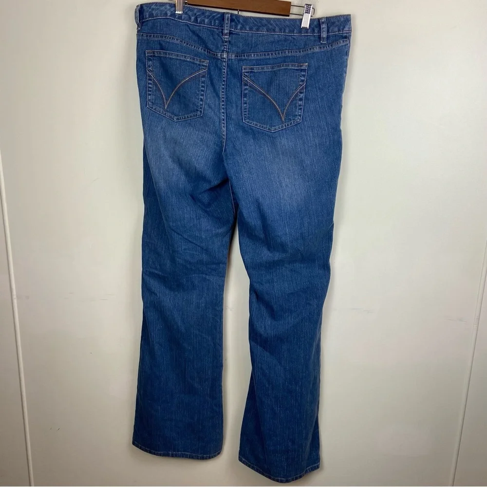Venezia Stretch Flare Medium Wash‎ Denim Jeans Plus Size 4 y2k